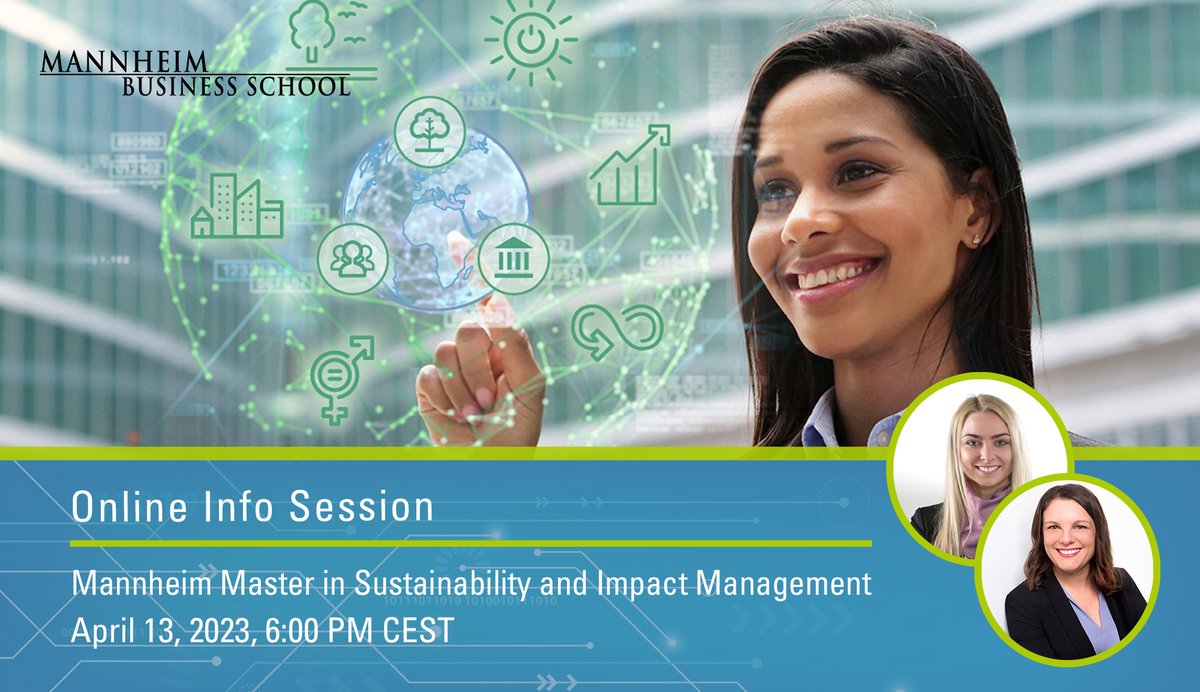 Do you want to prepare yourself for upcoming challenges while pursuing your career? Join our upcoming Online Info Session for the Master in Sustainability & Impact Management on April 13! mannheim-business-school.com/en/news-and-ev… #MannheimBusinessSchool #MannheimerForLife #ESG #BlendedLearning