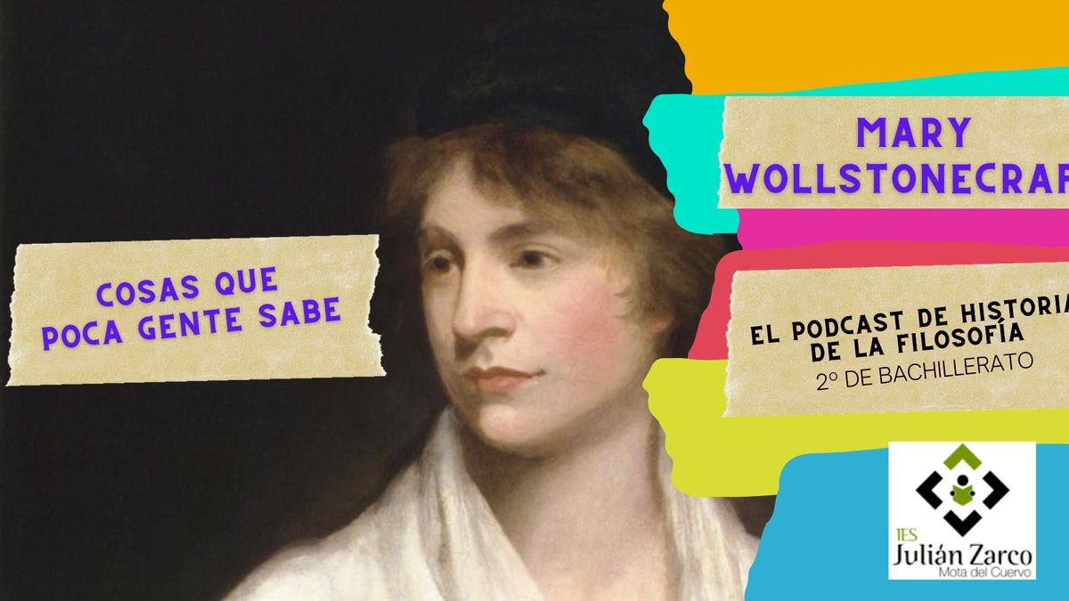Ya disponible el 5º cap elaborado por mi alumnado de 2º de Bach. del #IESJULIÁNZARCO en el que abordan la figura de algunas filósofas y pensadoras en la historia. 
Hoy conoceremos a Mary Wollstonecraft.  #MotadelCuervo iesjulianzarco.oyemiradio.com/podcasts.php?s…

open.spotify.com/episode/1dczu5…