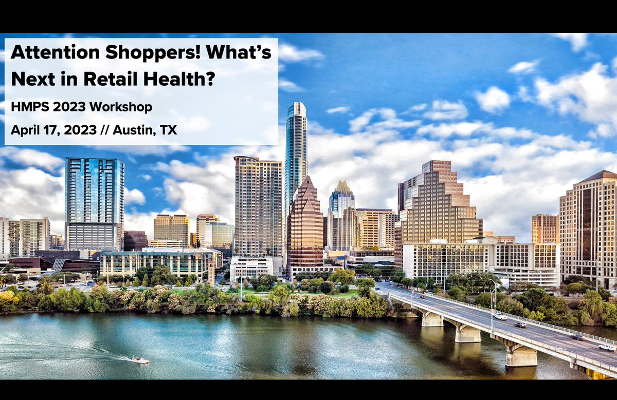 jamesagardner's tweet photo. Good times ahead next week at #HMPS23 in Austin! Join me & @AdvisoryBd's @aaronmauck1 on 4/17 as we examine #retailhealth disruptors like #CVSHealth, #Walgreens, #WalmartHealth & #Amazon. 🏬 🏥 https://t.co/UDrWfmoJo2