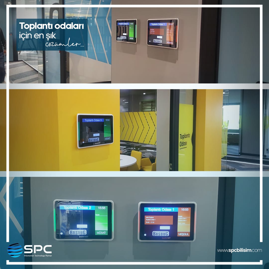 Toplantı salonları, işletmeler ve kurumlar için önemli bir alan olabilir. Bu nedenle, toplantı salonlarının verimli bir şekilde kullanılması önemlidir.

Kapı bilgilendirme ekranları, toplantı salonlarının kapılarına yerleştirilmiş bir tür dijital ekran sistemidir.