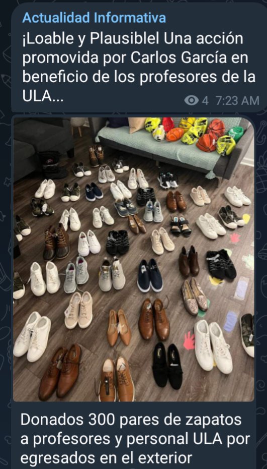 vivassantanaj_'s tweet photo. Acciones cómo estas demuestran que la solidaridad en el exterior es parte de una constante por sus raíces. Un egresado ULA, Carlos García envío a su universidad junto con otro grupo de venezolanos 300 pares de zapatos para profesores y trabajadores... https://t.co/NS5IdJxAQW https://t.co/ntkw21PFEK