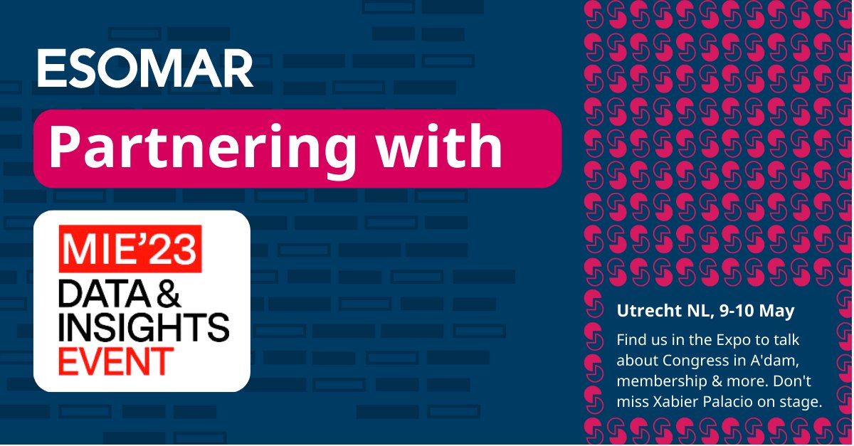ESOMAR (@esomar) on Twitter photo 🎉 Exciting news! #ESOMAR will partner with <a href="/DataInsightsNe1/">Data & Insights Network</a>/<a href="/MOAweb/">MOA Nederland</a> for the <a href="/MIE_NL/">MIE - Nederlands grootste Data & Insights Event</a> event on 9-10 May in Utrecht. With 70+ high-quality sessions, learn the latest trends in #research, data analytics, data science, AI & more. Join us now ➡️ bit.ly/3KT6caI #Networking 🎉 Exciting news! #ESOMAR will partner with <a href="/DataInsightsNe1/">Data & Insights Network</a>/<a href="/MOAweb/">MOA Nederland</a> for the <a href="/MIE_NL/">MIE - Nederlands grootste Data & Insights Event</a> event on 9-10 May in Utrecht. With 70+ high-quality sessions, learn the latest trends in #research, data analytics, data science, AI & more. Join us now ➡️ bit.ly/3KT6caI #Networking