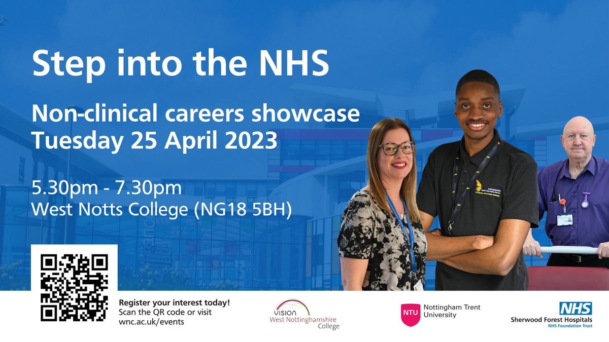 On April 25, we will be showcasing non-clinical careers in your local hospitals.    

Including: IT, HR, Cleaners, Porters, Finance, Admin, Procurement, Catering, Security and much more!  

📲Register: eventbrite.co.uk/e/step-into-th…
