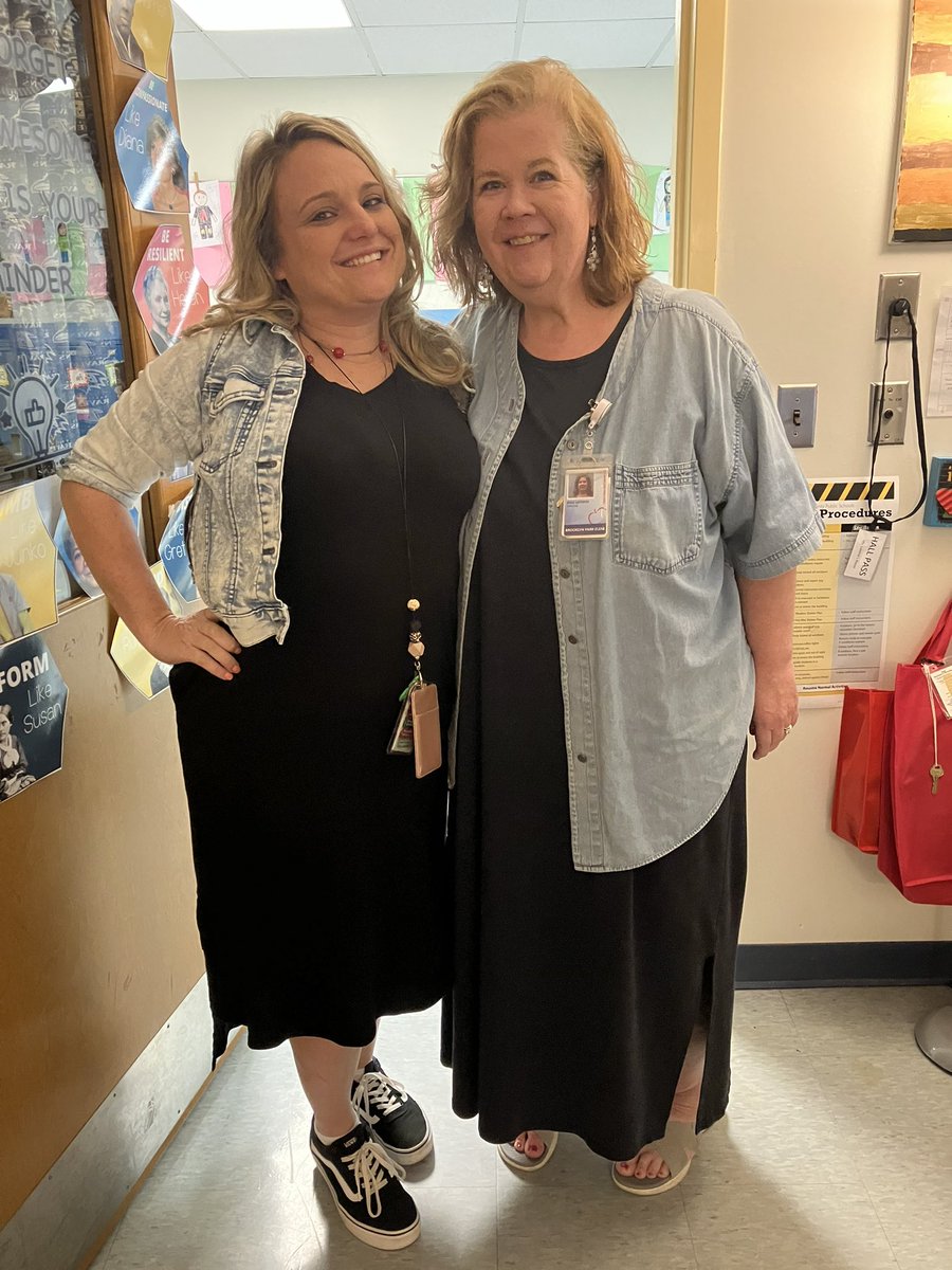Twinning on denim day! #aacpsawesome  #brooklyparkelementary