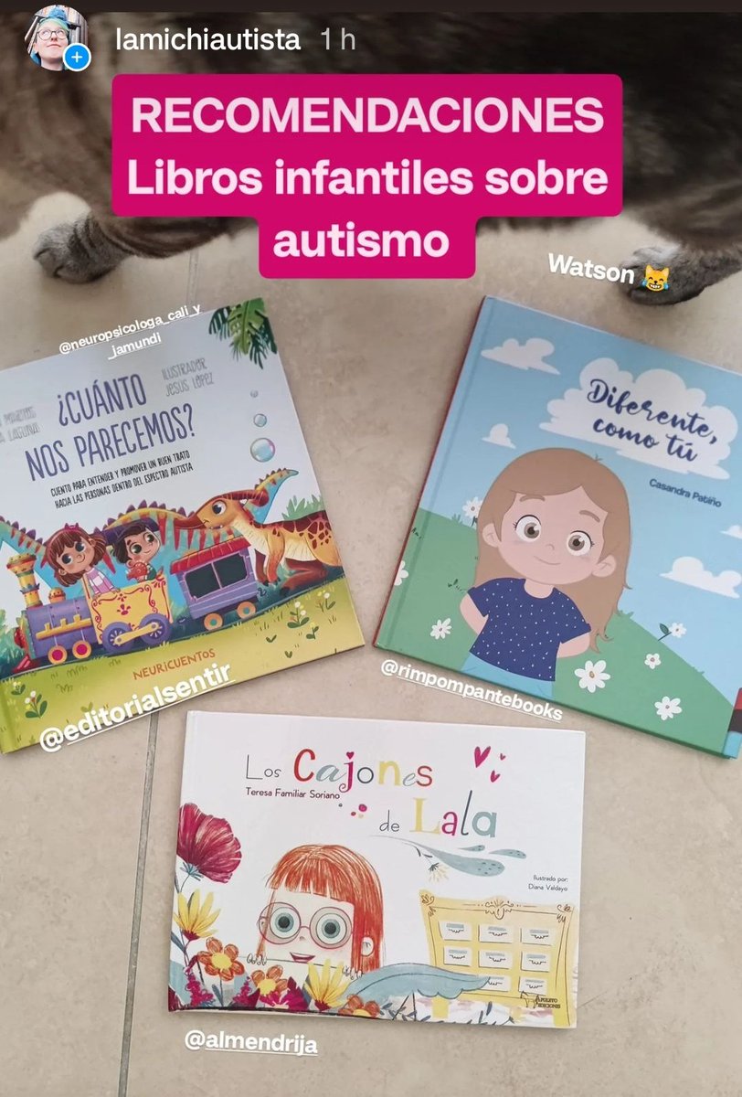A veces me preguntáis por libros infantiles que hablen sobre #autismo y aquí tengo tres, que desde su propia perspectiva, dan su visión sobre este. Espero que os sean útiles ✨
#soyautista #lamichiautista #autistasresponden