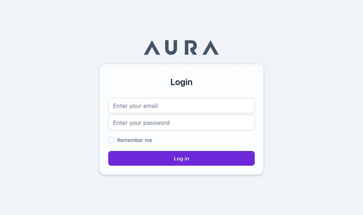EminiEnes's tweet photo. Polishing the login view of AuraCMS. Customizable logo, darkmode and themes (see reply!). This is violet (primary) and slate (gray). https://t.co/YfMy0YJhZl