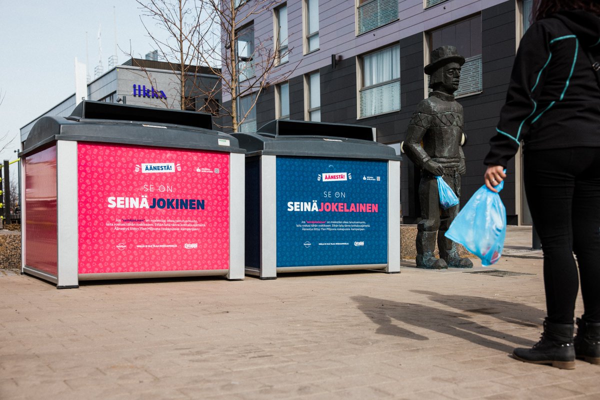 Seinäjoki mukana siistimässä kaupunkia Ylen Miljoona roskapussia -kampanjassa. Seinäjokelaisia innostetaan myös äänestyksellä, jossa voi ottaa kantaa kumpi on oikein: seinäjokelainen vai seinäjokinen?

seinajoki.fi/seinajoki-kuts…

#MiljoonaRoskapussia #Seinäjoki #EiTilaaRoskille