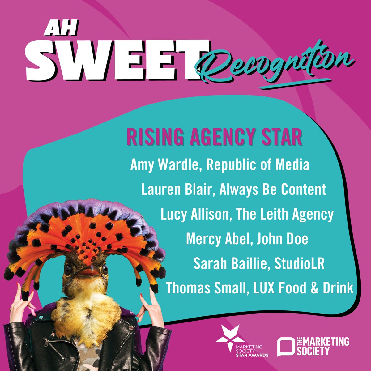💫 RISING AGENCY STAR shortlist: Amy Wardle, <a href="/wearerom/">Republic of Media</a> / Lauren Blair, @AlwaysBeContent / Lucy Allison, <a href="/TheLeith/">Leith</a> / Mercy Abel, <a href="/whatjohndoesays/">John Doe</a> / Sarah Baillie, <a href="/StudioLR/">StudioLR ... standout brands & campaigns</a> / Thomas Small, LUX Food &amp; Drink
