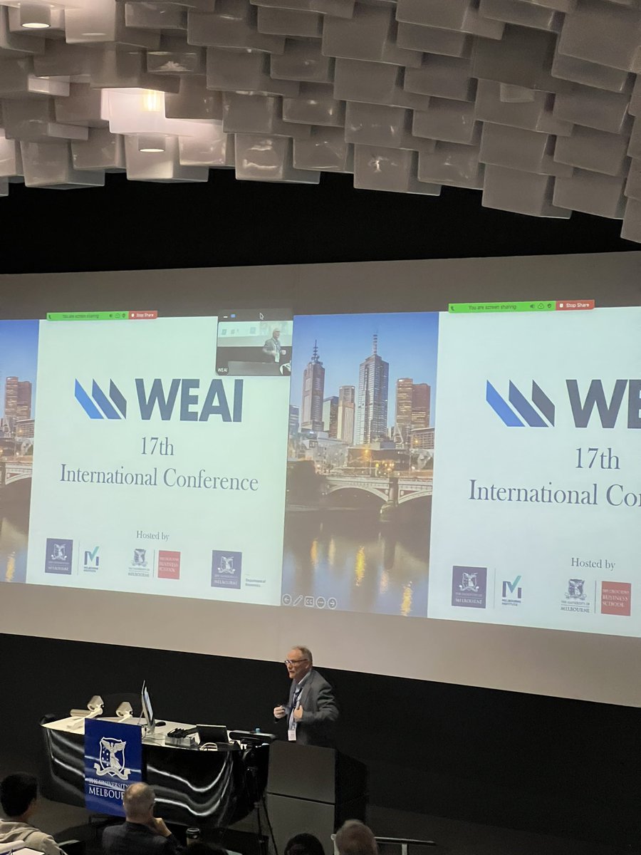 lockyxliu's tweet photo. Very happy to come back to the University of Melbourne for the WEAI conference. Interesting keynote by David Card on imperfect competition in the labor markets. Got my presentation done in the afternoon (Yes!). The discussants were all very engaging! Really enjoyed my session :) https://t.co/5N7kuG6Wcj