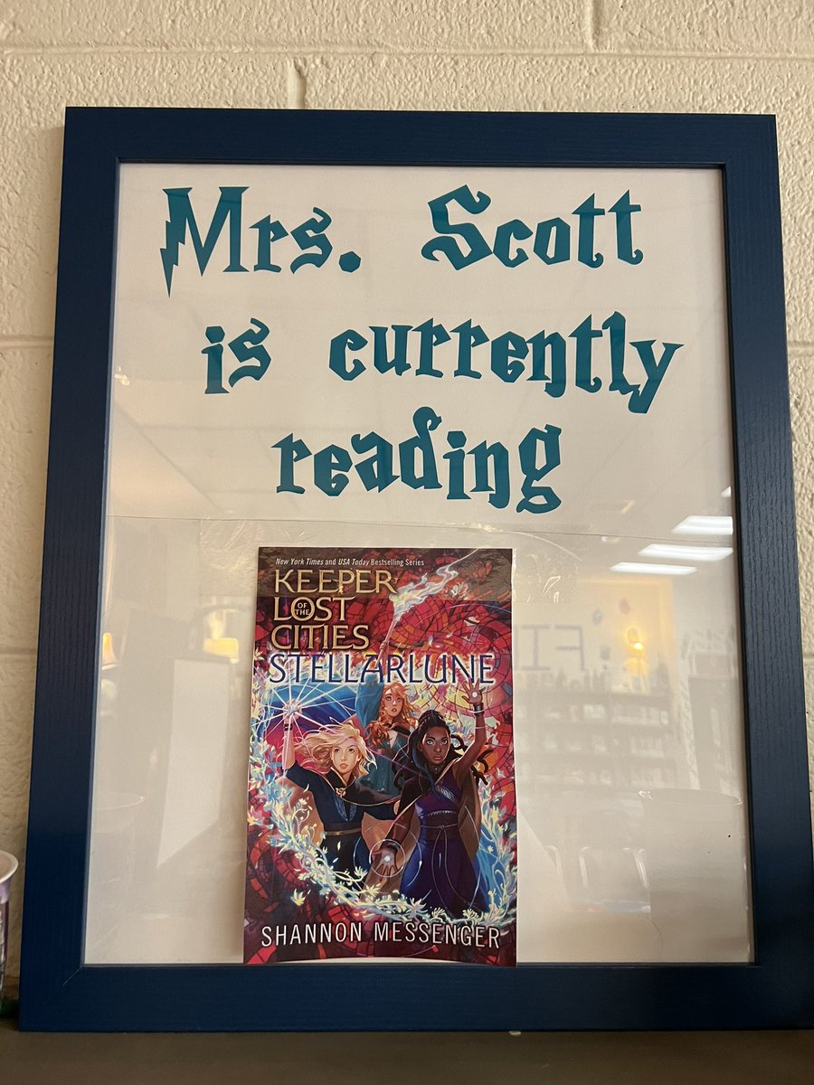 In honor of #schoollibrarymonth I am sharing what I am currently reading and the display I use to show students! My daughter and I adore this series from @SW_Messenger! @BCPSLMP #BCPSLMS #AASLslm