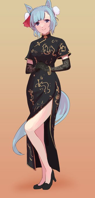 「black dress china dress」 illustration images(Latest)｜2pages