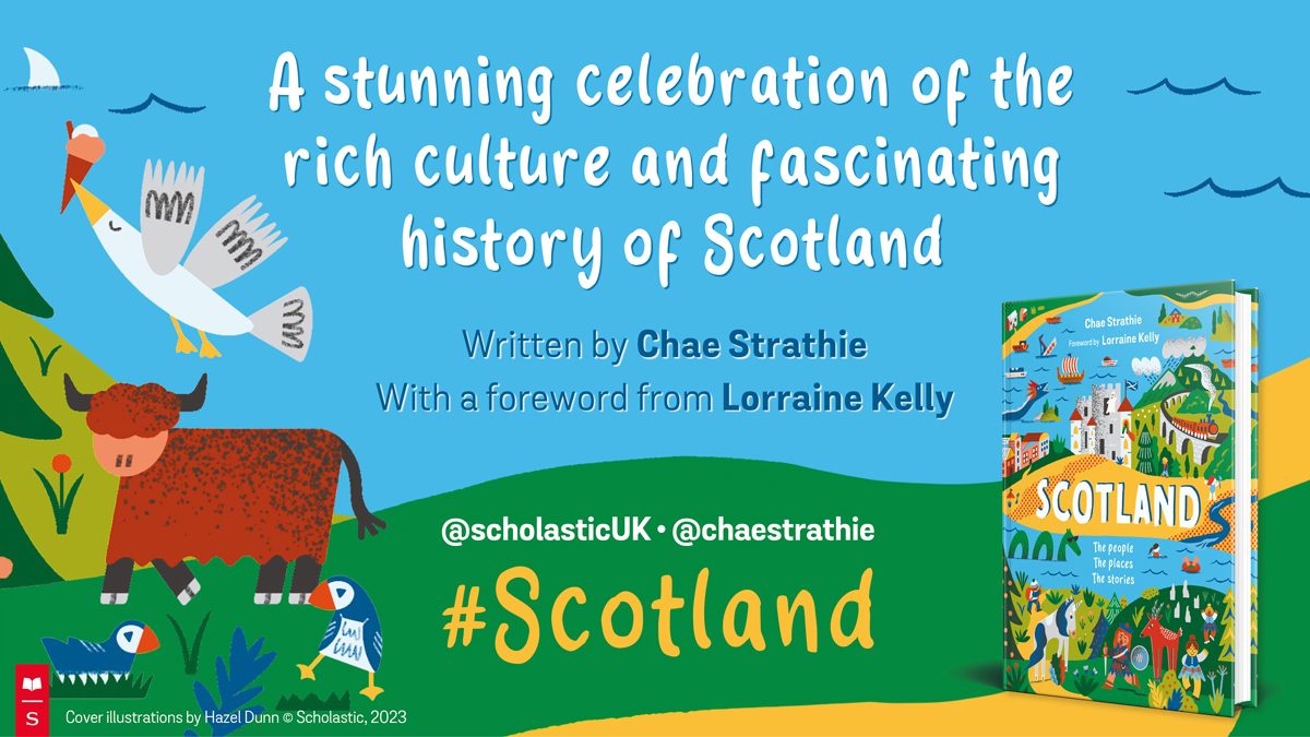 scholasticuk's tweet photo. It's publication day for this wonderful book! 

Discover everything that makes Scotland so special, with beautiful illustrations from six Scottish illustrators. Scotland: The People, The Places, The Stories is #outnow.

#Scotland @chaestrathie https://t.co/fr9dDBkAea
