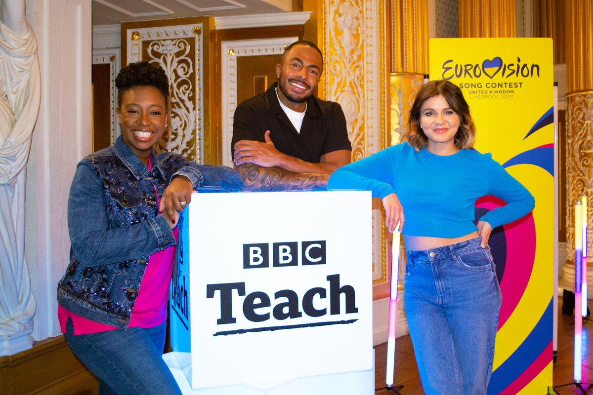 The Connected Set (@theconnectedset) on Twitter photo 🚨🇺🇦✨The Connected Set is producing a Eurovision themed episode of #BBCLiveLessons hosted by <a href="/LaurenLayfield/">Lauren Layfield</a> <a href="/TylerWestt/">TYLER WEST</a> and MOBO award winning musician and composer <a href="/yolandabrown/">YolanDa Brown OBE</a> Watch on the BBC Teach website & @CBBC Fri 12 May 2023 at 11am 🚨🇺🇦✨The Connected Set is producing a Eurovision themed episode of #BBCLiveLessons hosted by <a href="/LaurenLayfield/">Lauren Layfield</a> <a href="/TylerWestt/">TYLER WEST</a> and MOBO award winning musician and composer <a href="/yolandabrown/">YolanDa Brown OBE</a> Watch on the BBC Teach website & @CBBC Fri 12 May 2023 at 11am