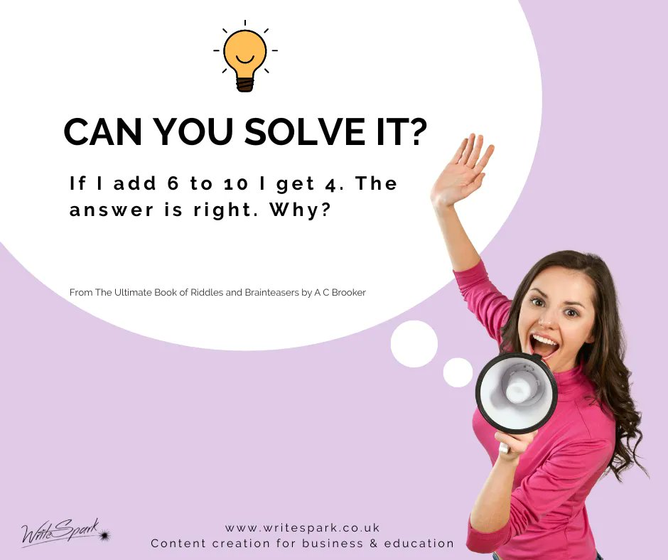 write_spark's tweet image. I’ll post the answer tomorrow!
#Riddles #Puzzlegames #Writerslife #Contentwriting #Contentwriter