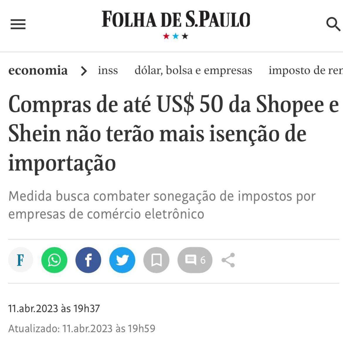 Governo avalia denunciar Shopee por suspeita de sonegação de