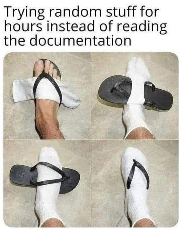 jamesaphoenix12's tweet image. When you've been trying random stuff for hours instead of just reading the documentation 🤔🤦♂️
#programmerhumour #justunderstandingdata #code #coding