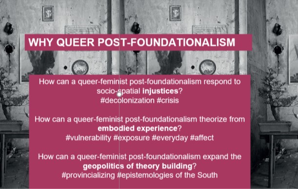 Excited to speak at @Radboud_Uni Political Philosophy Seminar on #queering #postfoundationalism - cherishing the conversations w @joeblakey @Matina_Kapsali @lucaspohI @MarchartOliver @derekruez @MedinaGarciaP @allumsca @mattjharris,online/live/writing since [un]grounding came out