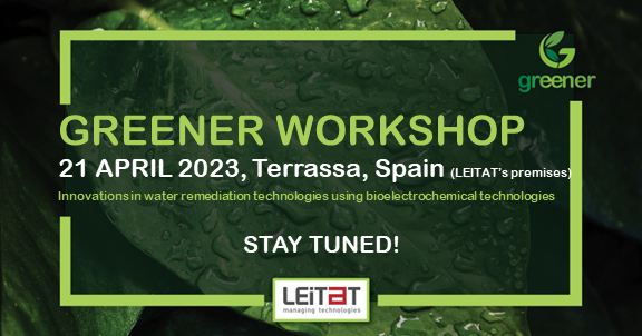 Don’t miss out❗️GREENER Project partner @Leitat is organising a technical workshop in Terrassa Spain 🇪🇸, on 21st April 2023, incl. talks on #remediation 🦠 technologies,  #pollutionmitigation. and water💧-soil 🪴management.

👀 Stay tuned for more…
 #H2020 #workshop #LEITAT