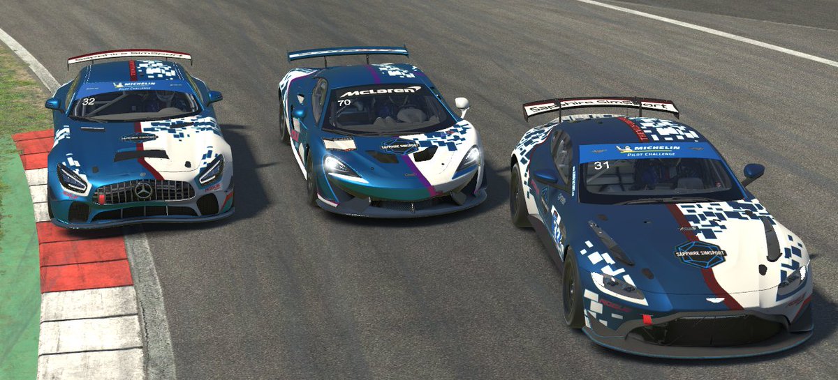 Our "Factory Drivers" showing off our beautiful GT4 liveries #iRacing

<a href="/MercedesAMG/">Mercedes-AMG</a> <a href="/McLarenAuto/">McLaren Automotive</a> <a href="/astonmartin/">Aston Martin</a> <a href="/KodaFactory/">Koda Factory</a>