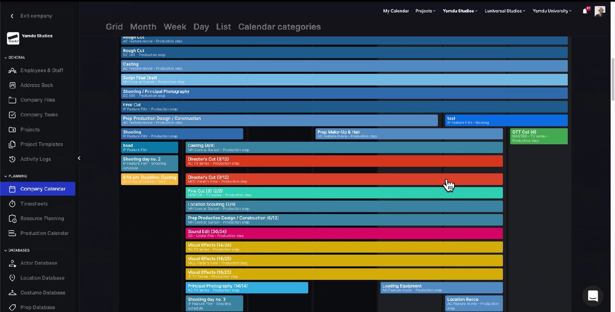 yamduapp's tweet photo. The company calendar lets you keep track of every project activity within your organization. →https://t.co/hEWxdAVE9V

#filmmaking #filmmaker #filmmakers #filmproduction https://t.co/d9rouxrB92