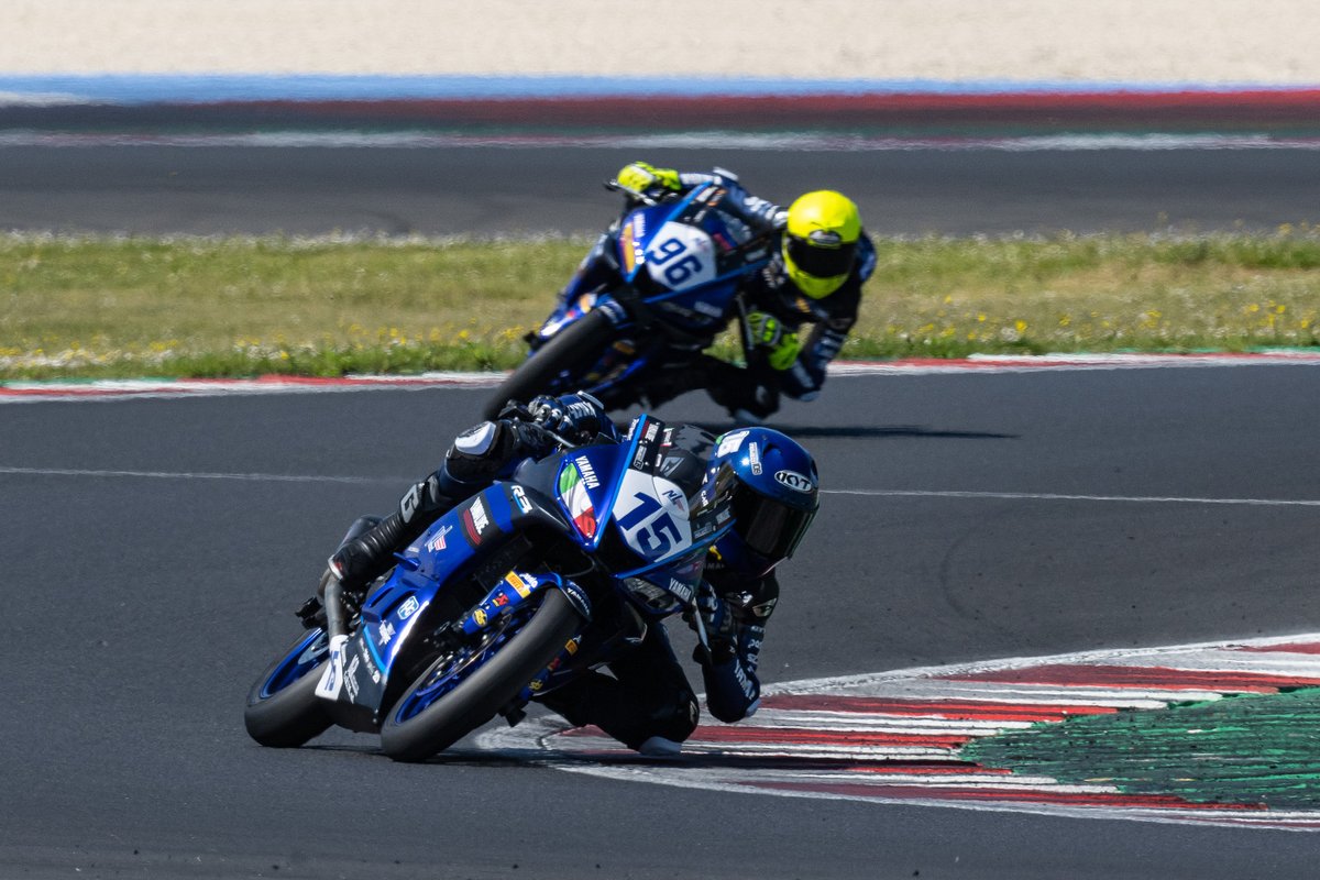 Our R3 #bLUcRU European Championship riders in action during the recent preseason test at Misano. They’ll be making their race debut at the Assen #WorldSBK round, where we’re expecting come close battles at the front!