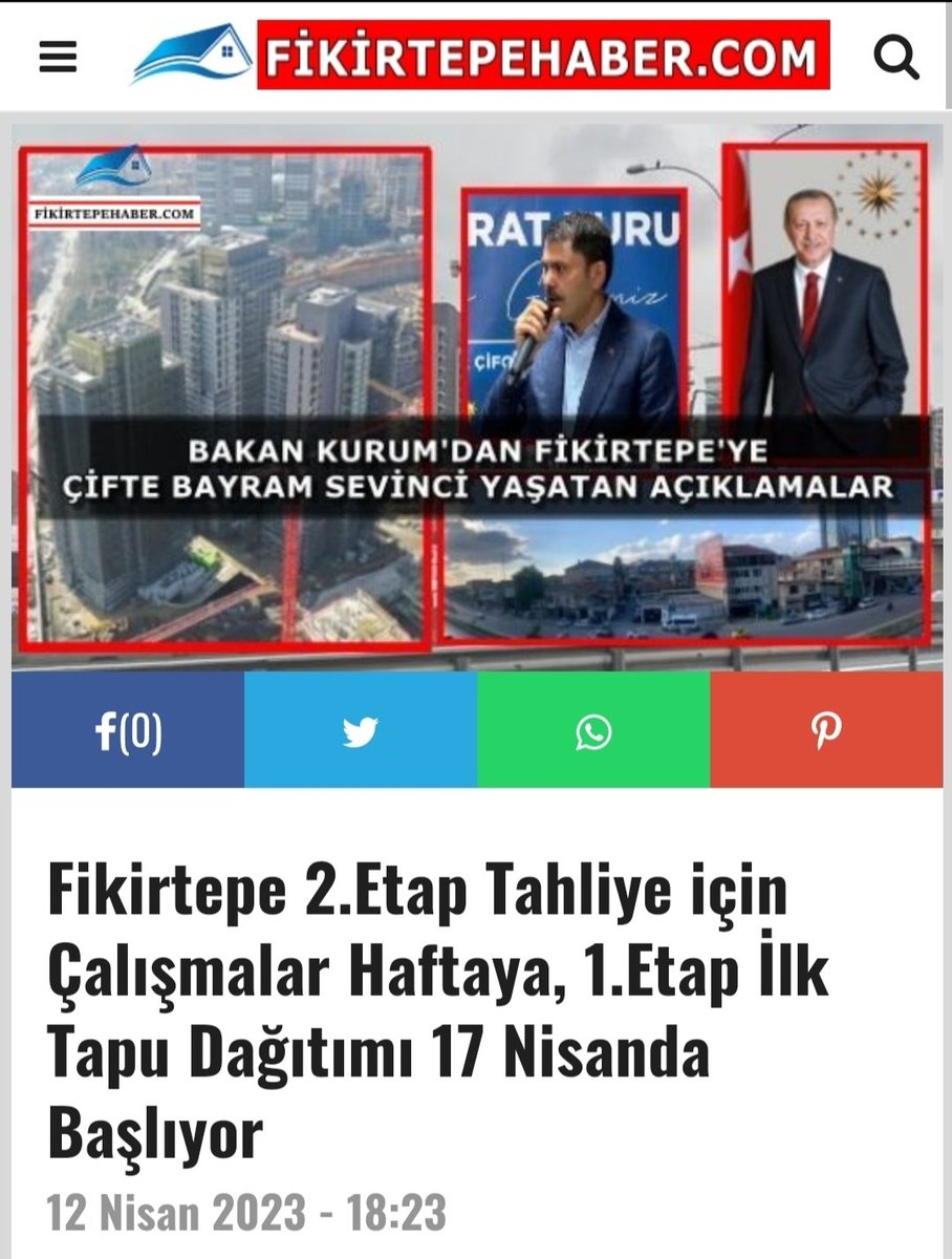 #muratkurum'dan Fikirtepe'ye ÇifteBayram Yaşatan Açıklamalardan dolayı #fikirtepehalkı adına  #fikirtepeplatformu olarak teşekkür ediyoruz. #fikirtepe  2 ve 3 etaplar aynı şartlarda revize alan ilan ve tahliye edilmeyi bekliyor <a href="/murat_kurum/">Murat KURUM</a> <a href="/RTErdogan/">Recep Tayyip Erdoğan</a> <a href="/BY/">Binali Yıldırım</a>
fikirtepehaber.com/gundem/fikirte…