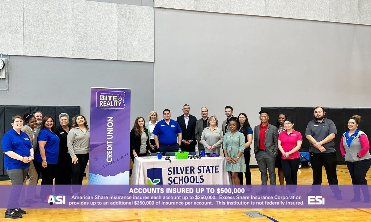 SilverStateCU's tweet photo. The 1st stop on our #FinancialLiteracyMonth "road show" was @swctacommunity! We enjoyed giving the #ClassOf2023 a "Bite Of Reality" as they navigated their way through realistic financial scenarios that will help them prepare for the real world.
#Adulting #BiteOfReality https://t.co/qPgttg7Cor