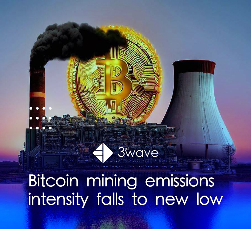 #Bitcoinmining #emissions intensity has dropped to its lowest-ever level, according to Woo Charts. Climate technology venture investor and activist #DanielBatten posted the findings on April 3.

“No other industry is reducing emission intensity as fast,” he added.
#BTC