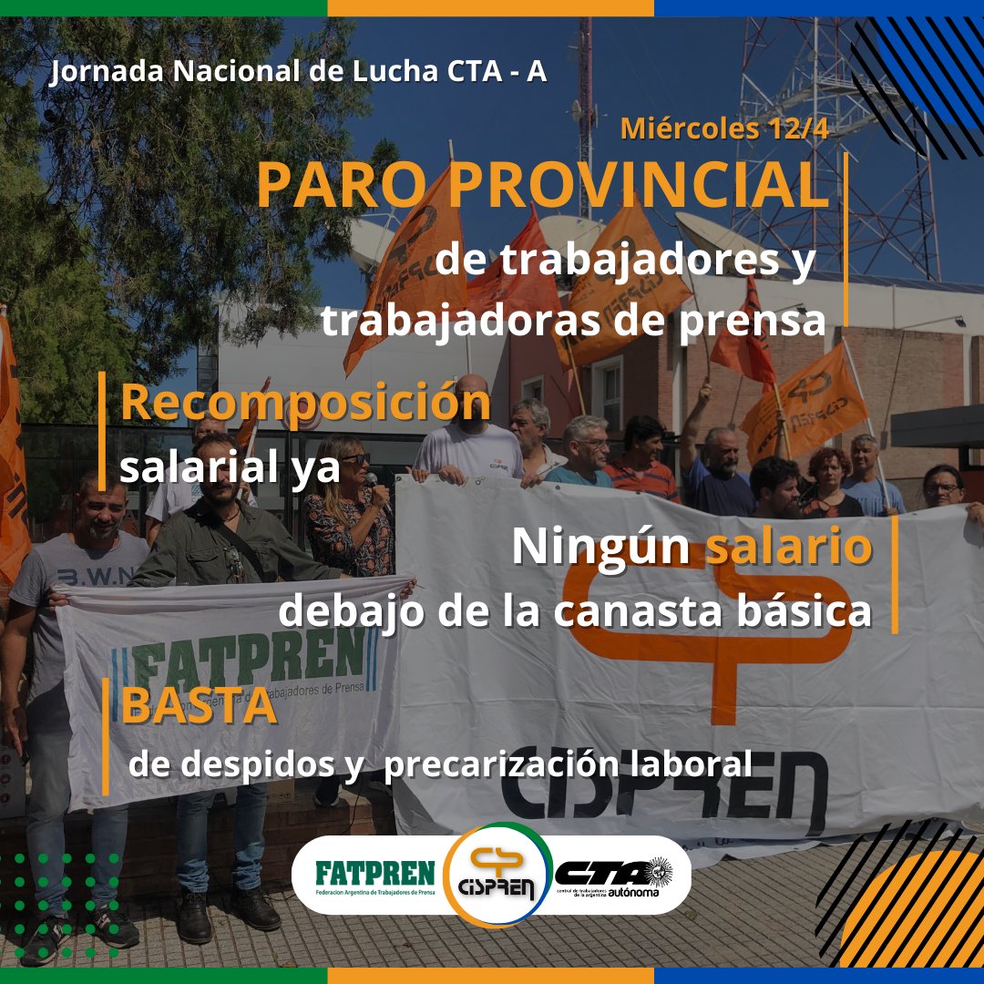 DanteLeguizamon's tweet photo. Tanto cronicar paros y justamente a nosotros los periodistas es a quienes más nos cuesta difundir nuestra propia medida de fuerza. 

Paramos porque nos pagan miserias!!!!
Ayuden a disfundir @suoemcordoba @UEPC_oficial @sepcordoba @UecaraInterior @LuzyFuerzaCba @surrbac @Cispren https://t.co/eRIwTeq3f4