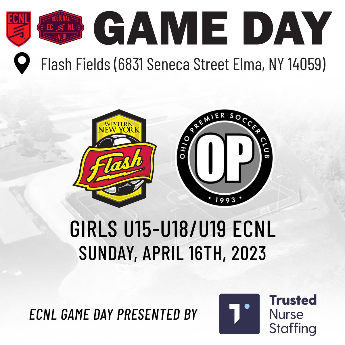 We're hosting our boys &amp; girls ECNL teams at home this weekend ⚡️

Our ECNL boys teams will be taking on Nationals &amp; Michigan Wolves &amp; girls ECNL &amp; ECNL-RL teams will be taking on Kings Hammer &amp; Ohio Premier!

Thank you to our official Game Day Partner, <a href="/TrustedStaffing/">TrustedNurseStaffing</a>