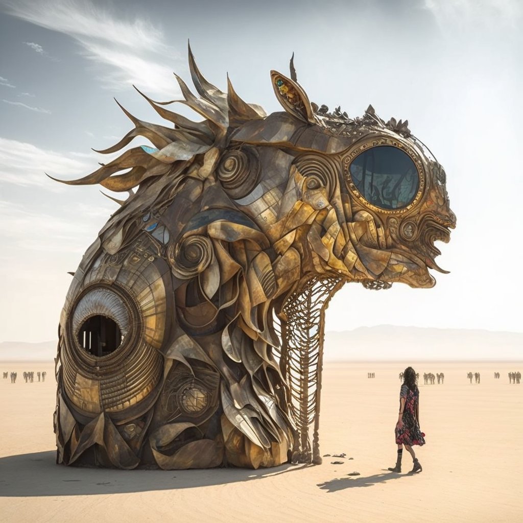 GavriloviciAlex's tweet photo. The Burning Man Festival: Expect the unexpected #part1
#aigeneratedart #art #ai #lensofai #burningmanfestival #festivalai #artificialintelligence #aiartcommunity #generativeart #midjourneyart #midjourneyai #aitakesover https://t.co/V9hr1jBQzO