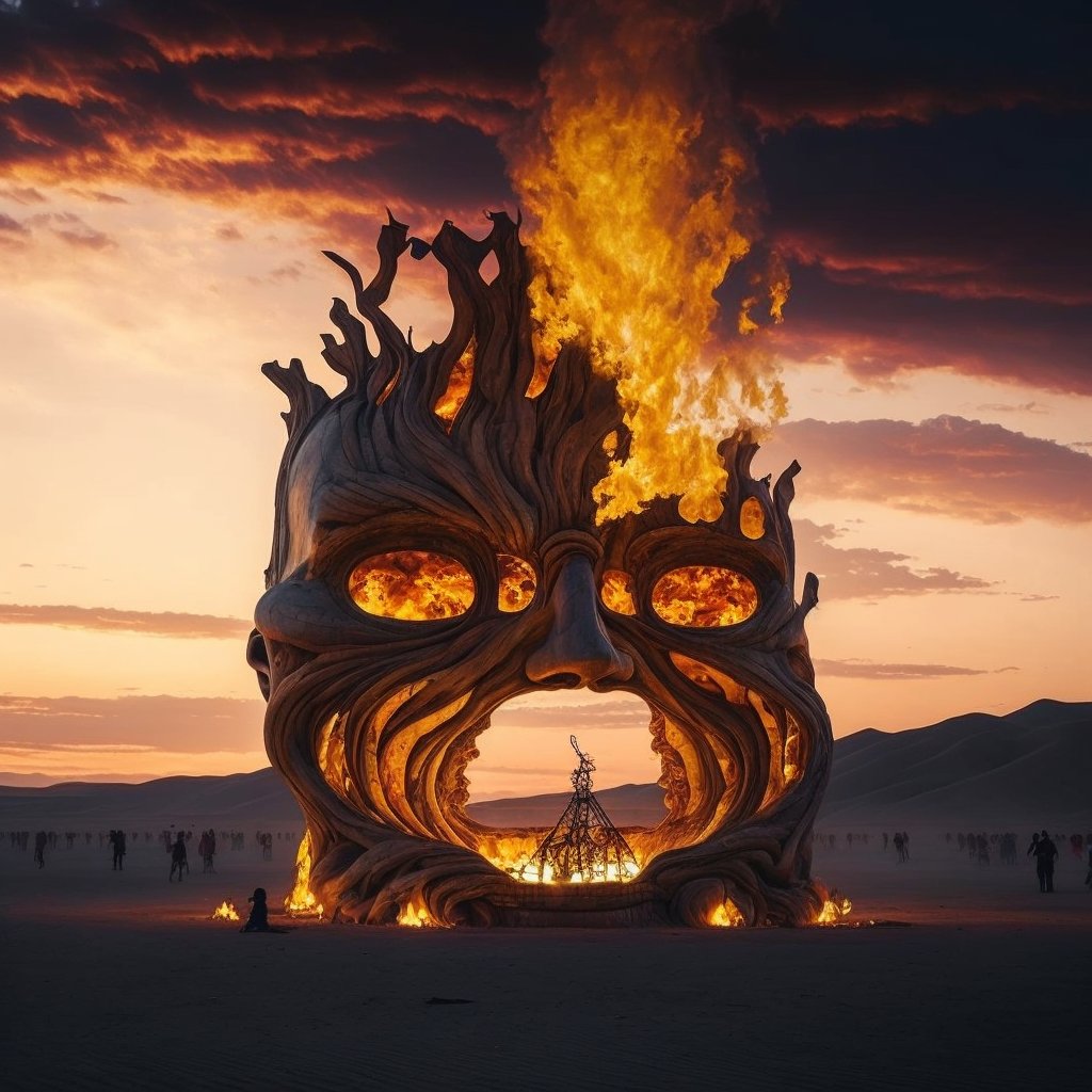 GavriloviciAlex's tweet photo. The Burning Man Festival: Expect the unexpected #part1
#aigeneratedart #art #ai #lensofai #burningmanfestival #festivalai #artificialintelligence #aiartcommunity #generativeart #midjourneyart #midjourneyai #aitakesover https://t.co/V9hr1jBQzO