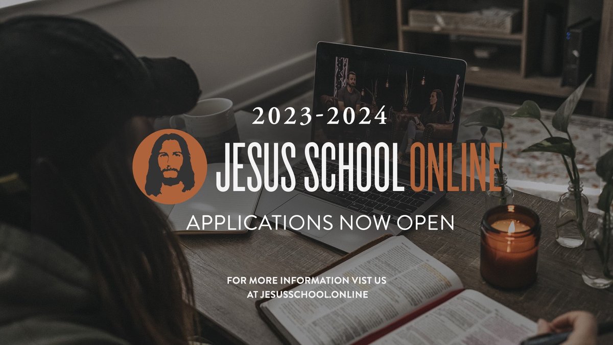 Applications are OPEN for Fall 2023 at Jesus School Online! Each week, new content is recorded live directly from Jesus School and online students will receive the same teaching sessions as students in Orlando. Apply now at jesusschool.online #JesusSchoolOnline #JesusImage