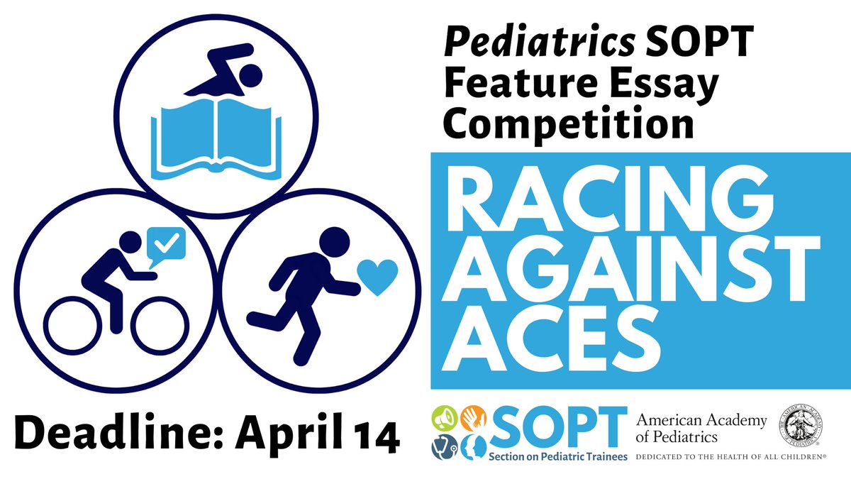 AAPSOPT's tweet image. 📝The deadline is THIS FRIDAY for the @AAPSOPT Essay Competition in @aap_peds! 📖Trainees, submit your stories, experiences, and advocacy efforts related to supporting patients affected by adverse childhood experiences. Learn more: bit.ly/3zuc17Y #FutureFAAP #PedsPerks