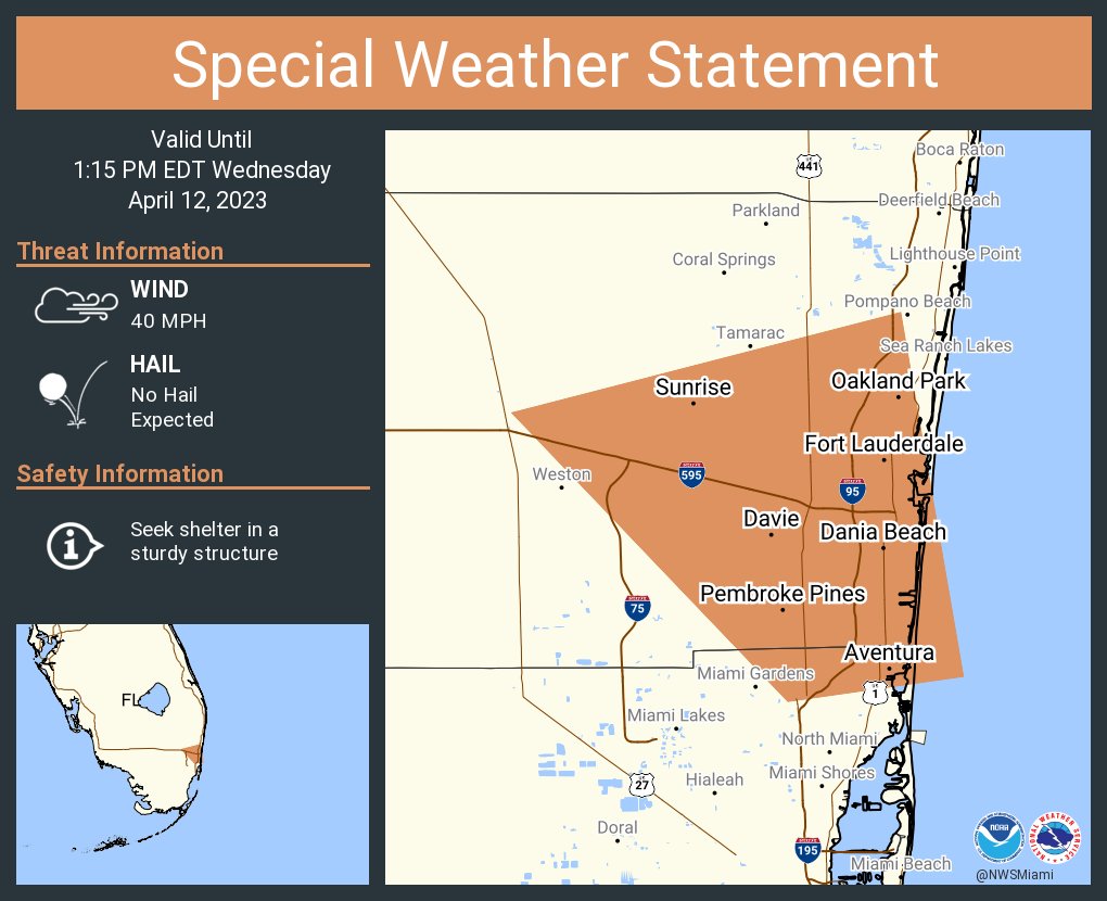 NWS Miami on Twitter "A special weather statement has been issued for