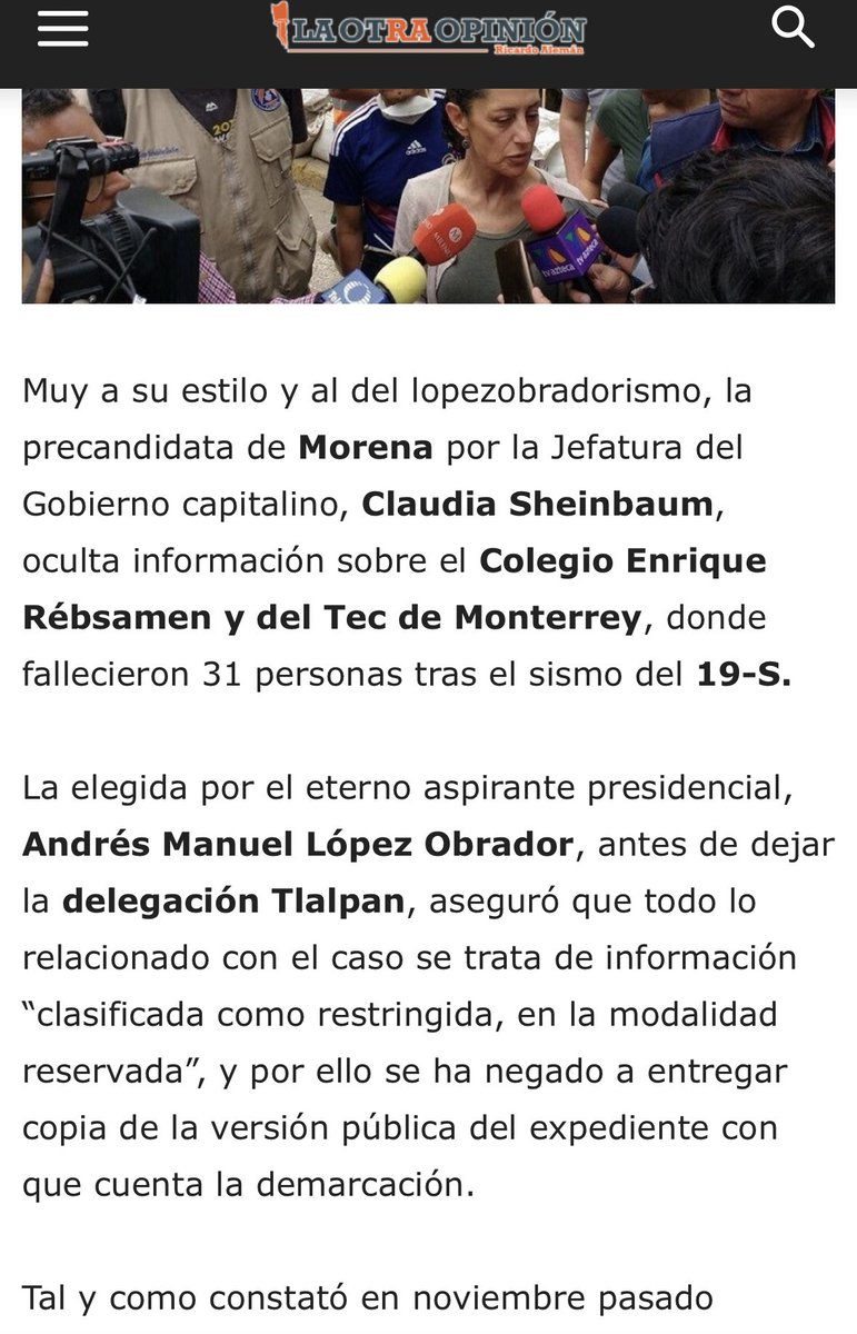 luis_gj's tweet photo. Claudia Sheinbaum:

- Ocultó muertos por covid
- Ocultó los subejercicios en presupuesto del metro
- Ocultó el dictamen que la señala como corresponsable en la tragedia de la L12
- Ocultó info sobre el Rébsamen

Esta es la oscura jefa de gobierno que quiere ser presidenta. https://t.co/sAJLn76ikU