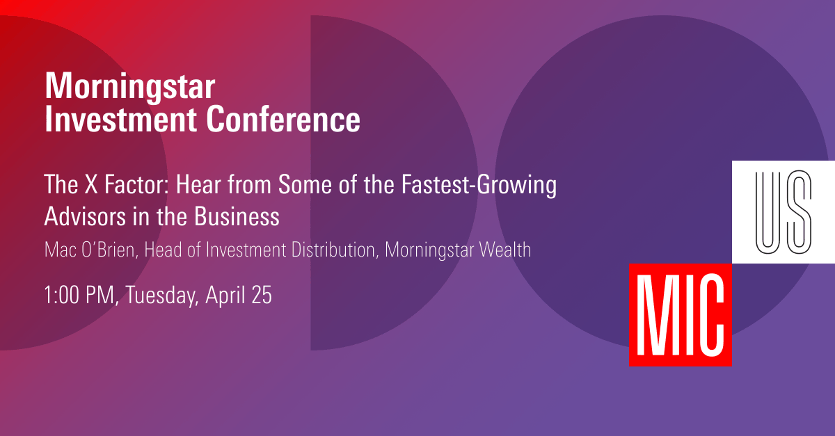 MorningstarInc's tweet photo. Looking for sizeable organic growth? 

At our #WealthTrack during #MICUS, advisors share what has contributed to their success from covering strategies to bring on new clients, delving into client case studies, and everything in-between. 

Register Now: https://t.co/4JrpQSiQzY. https://t.co/DUBLdVg2z1