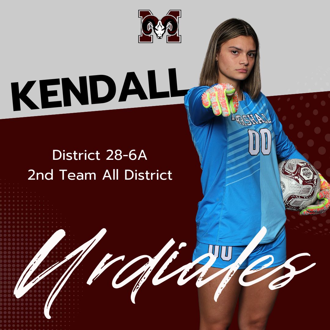 Congratulations to Kendall Urdiales for being named 2nd Team All District this year!