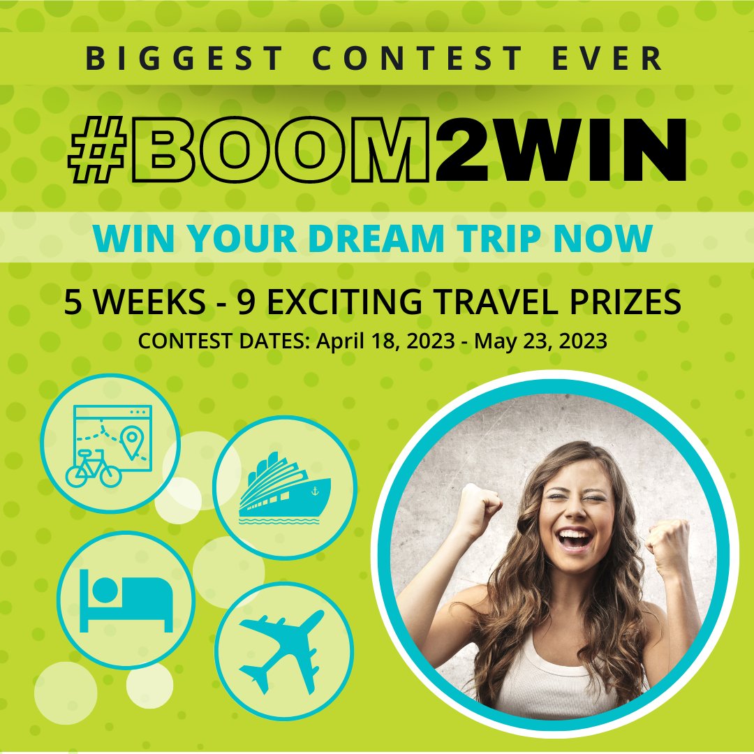 Launching April 18, 2023

#BOOM2WIN Contest
CLUES will be sent to Active, Subscribed BOOM Members via email on Tuesdays and Thursdays.

Stay tuned and check your emails for your chance to win tens of thousands of dollars in prizes!!
Eligible to all current BOOM Members.