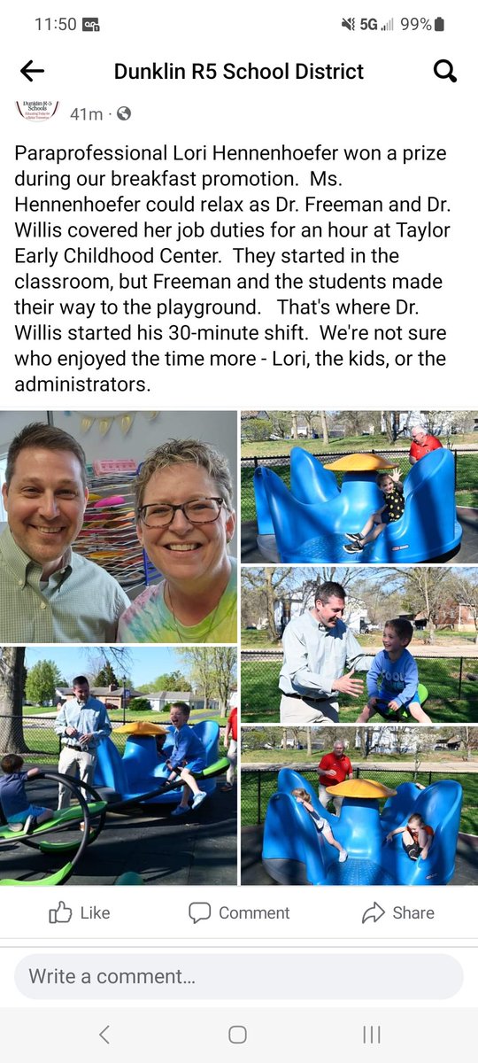 We tried to hold down the fort, for Mrs. Hennenhoefer. I think if the kids were to vote, they enjoyed my time with them better than @DrClintFreeman shift. Of course, I had them for recess. @BlackcatMatt @CharissaKapple1