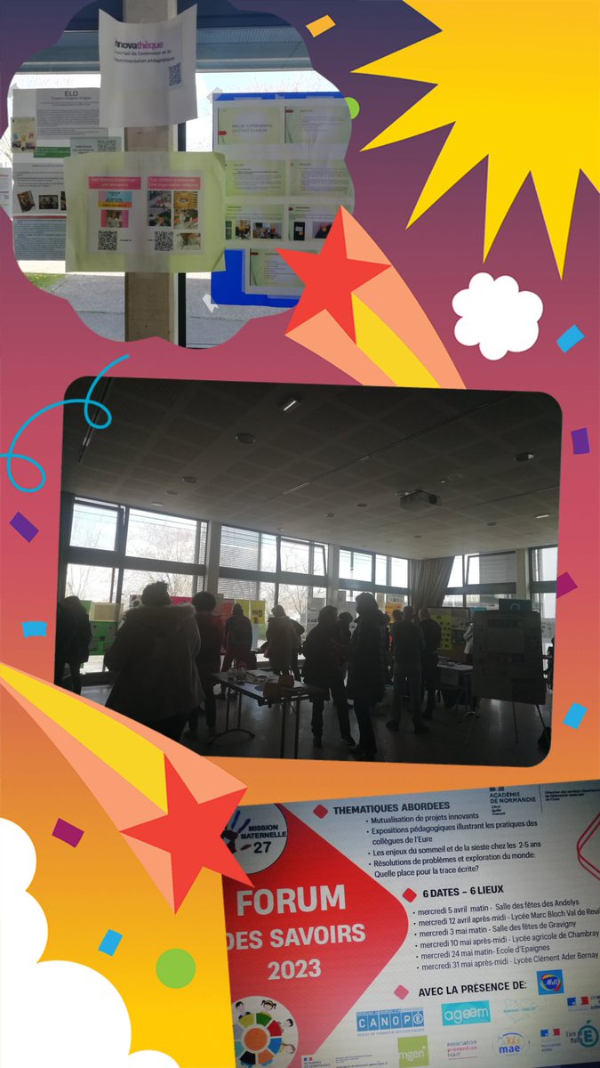 Nanou67845661's tweet photo. Forum des savoirs avec #maternelle27. Des enseignants intéressés par le stand Innovation 27. Ici on se questionne, on  réfléchit à des pratiques pédagogiques et on est prêt à expérimenter. @MoncadaFra @MagaliNedellec @Apprenante27 @ERUN_St_Andre @CardieNormandie https://t.co/XFY21yjYRe