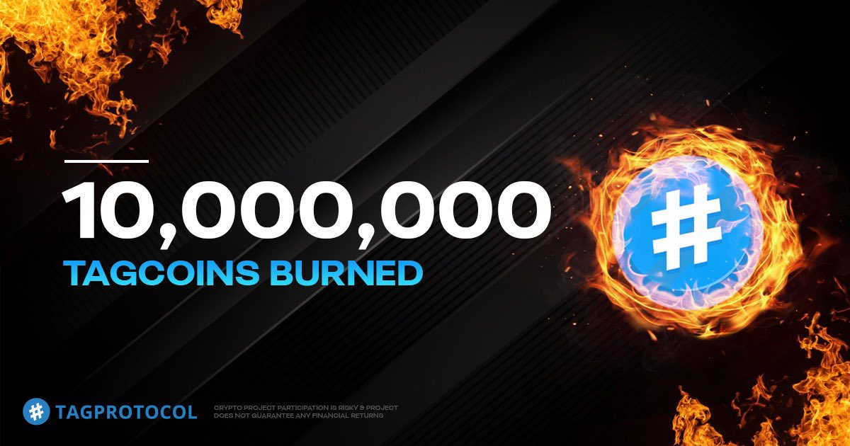 tagprotocol's tweet image. #tagcoin #burn