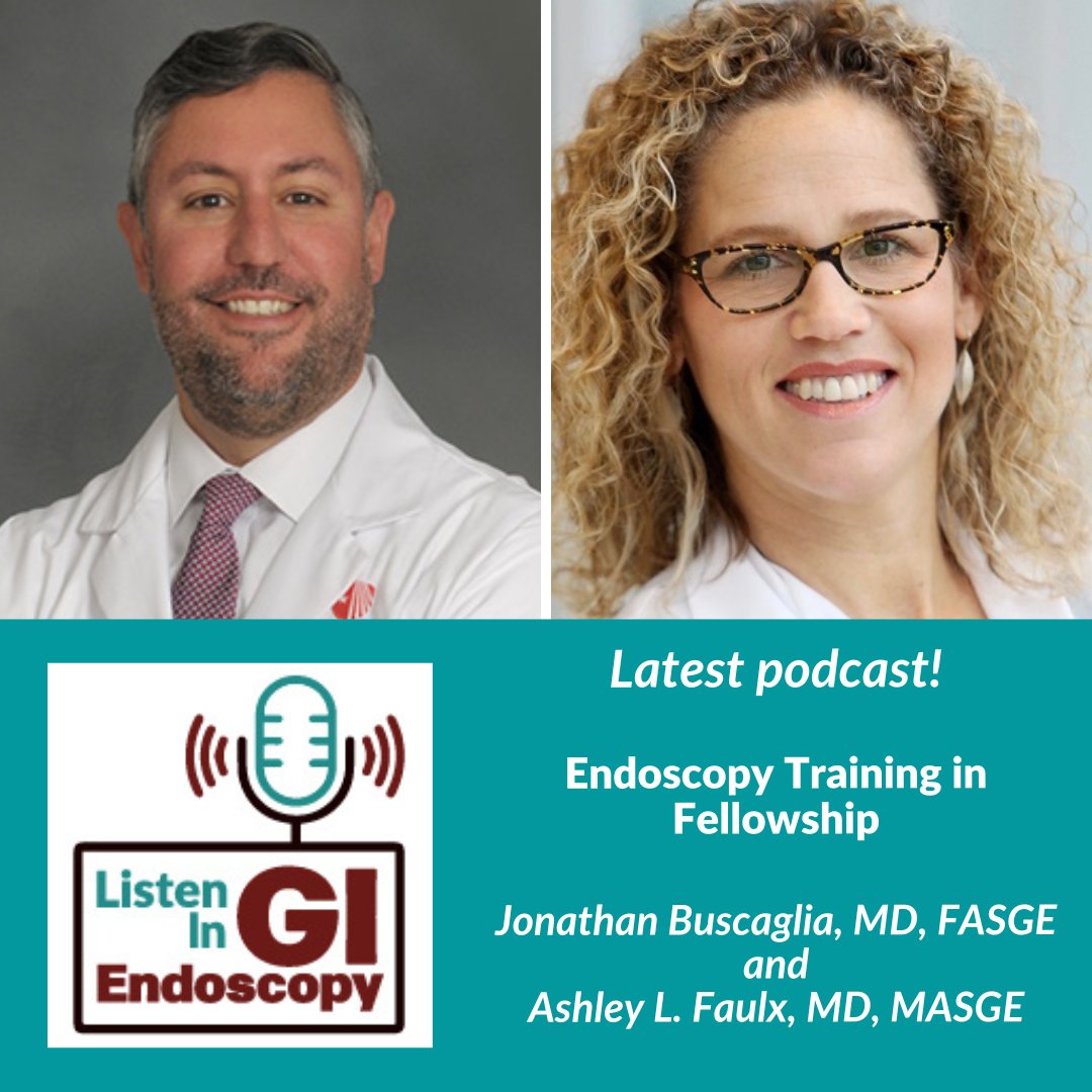ASGE GI Endoscopy (@asgeendoscopy) on Twitter photo Don't miss the newest podcast episode of Listen In: GI Endoscopy! <a href="/JonathanBuscag1/">Jonathan Buscaglia, MD</a> chats with Ashley L. Faulx, MD, FASGE on endoscopy training in fellowship: bit.ly/3qeSV1Y. Sponsored by <a href="/CookMedical/">Cook Medical</a>. #GITwitter #GIFellows #Gastroenterology #GIEndoscopy #Endoscopy Don't miss the newest podcast episode of Listen In: GI Endoscopy! <a href="/JonathanBuscag1/">Jonathan Buscaglia, MD</a> chats with Ashley L. Faulx, MD, FASGE on endoscopy training in fellowship: bit.ly/3qeSV1Y. Sponsored by <a href="/CookMedical/">Cook Medical</a>. #GITwitter #GIFellows #Gastroenterology #GIEndoscopy #Endoscopy