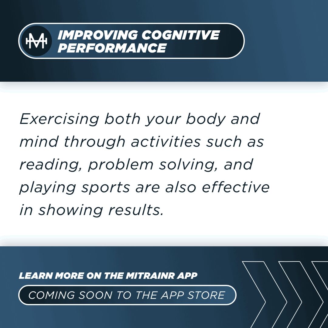 miactiveapp's tweet image. Improve your cognitive performance and excel in life by forming a consistent routine and challenging yourself to take on new tasks. 🧠 Check out the new Mitrainr app soon for performance coaching that will help guide you in a positive direction. #CognitivePerformance