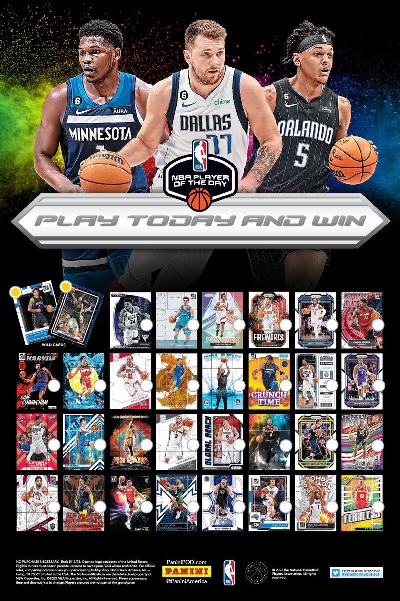 If your shop is hosting the 2023 <a href="/PaniniAmerica/">Panini America</a> NBA Player of the Day hobby shop promotion, please share a photo of your display .. here's ours!   #NBAPOD
