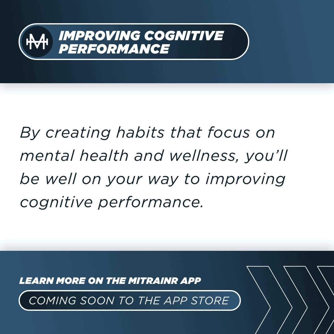 miactiveapp's tweet image. Improve your cognitive performance and excel in life by forming a consistent routine and challenging yourself to take on new tasks. 🧠 Check out the new Mitrainr app soon for performance coaching that will help guide you in a positive direction. #CognitivePerformance