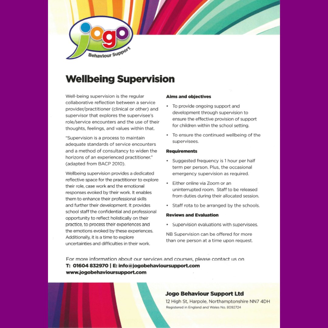 JogoBehaviour's tweet photo. #JogoBehaviourSupport offer #WellbeingSupervision for school staff, to find out more please click here: https://t.co/avIZWdEXRu
#schools #teaching #reflectivespace #emotionalresponses #experiences #emotions https://t.co/T7I9KiWeUG