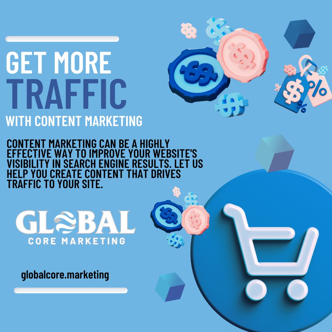 GlobalCoreM's tweet image. Want to create content that resonates with your target audience and improves your search engine rankings? Our content marketing services can help. Book a free consultation today. #MarketingAutomation #AffiliateMarketing #EmailMarketing #OnlineAdvertising #PPCAdvertising