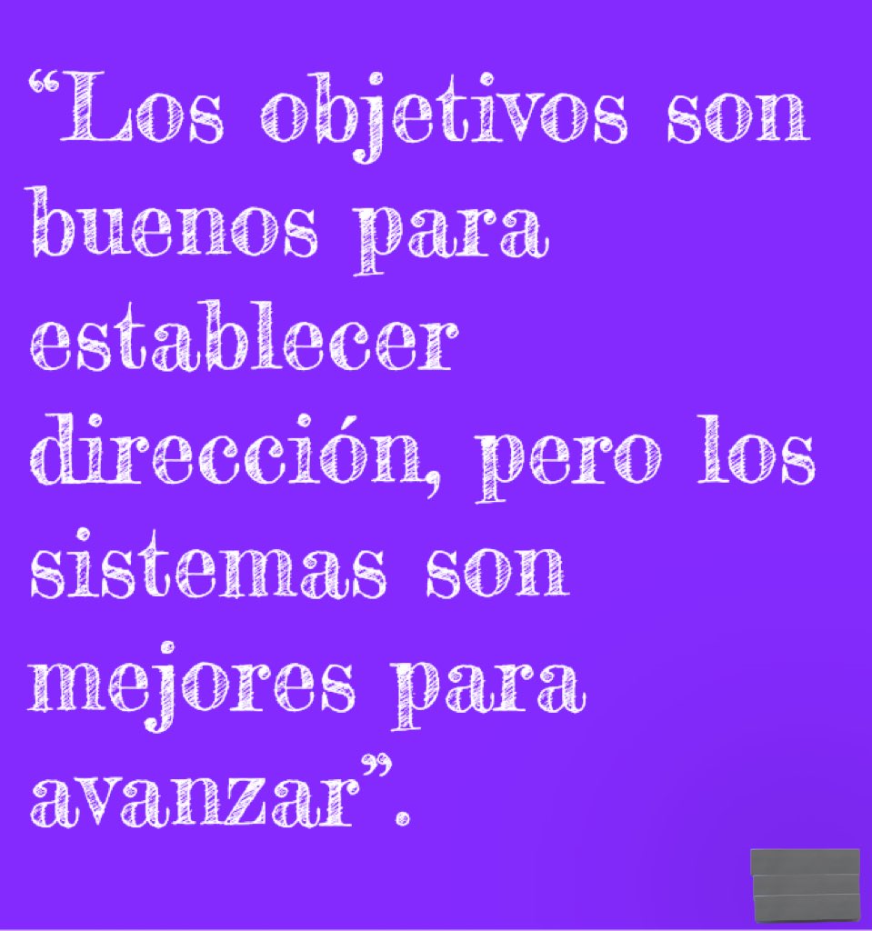 BTL_CONSULTING's tweet photo. “Los objetivos son buenos para establecer dirección, pero los sistemas son mejores para avanzar.”

~ James Clear, Atomic Habits https://t.co/jwCks5CfGh