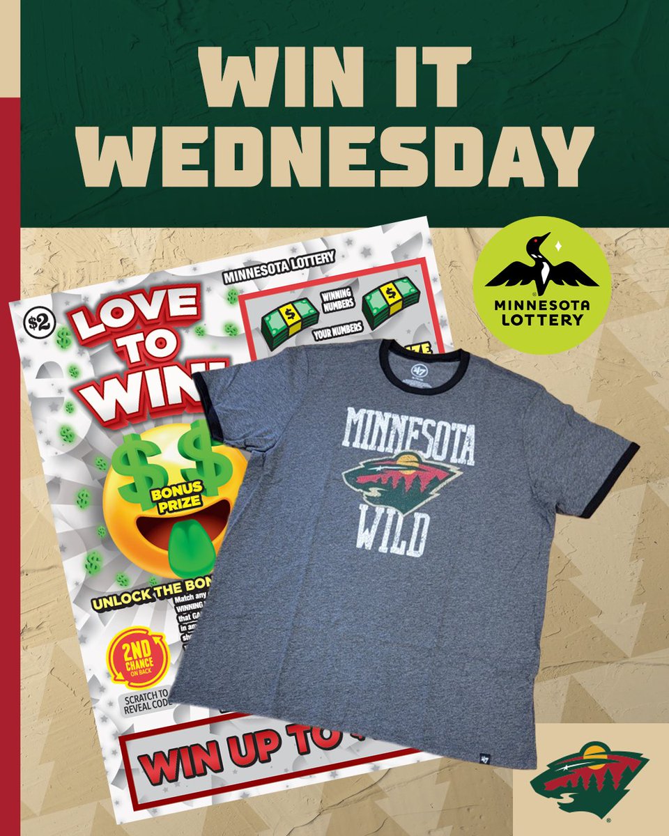 Taaaadaaaaa! 💥 Say I’MN to #WinItWednesday!

RT for a chance to win a gray #mnwild t-shirt, $50 in <a href="/mnlottery/">Minnesota Lottery</a> scratch 🎟️ and more!

Rules » bit.ly/3MHGuFB